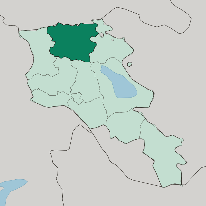 Map showing Lori — In Armenia