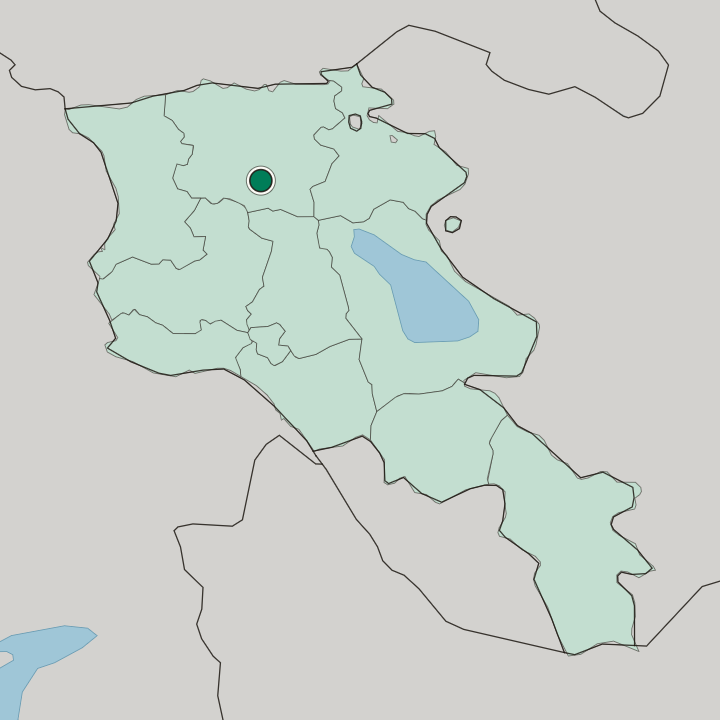 Map showing Vanadzor — In Armenia