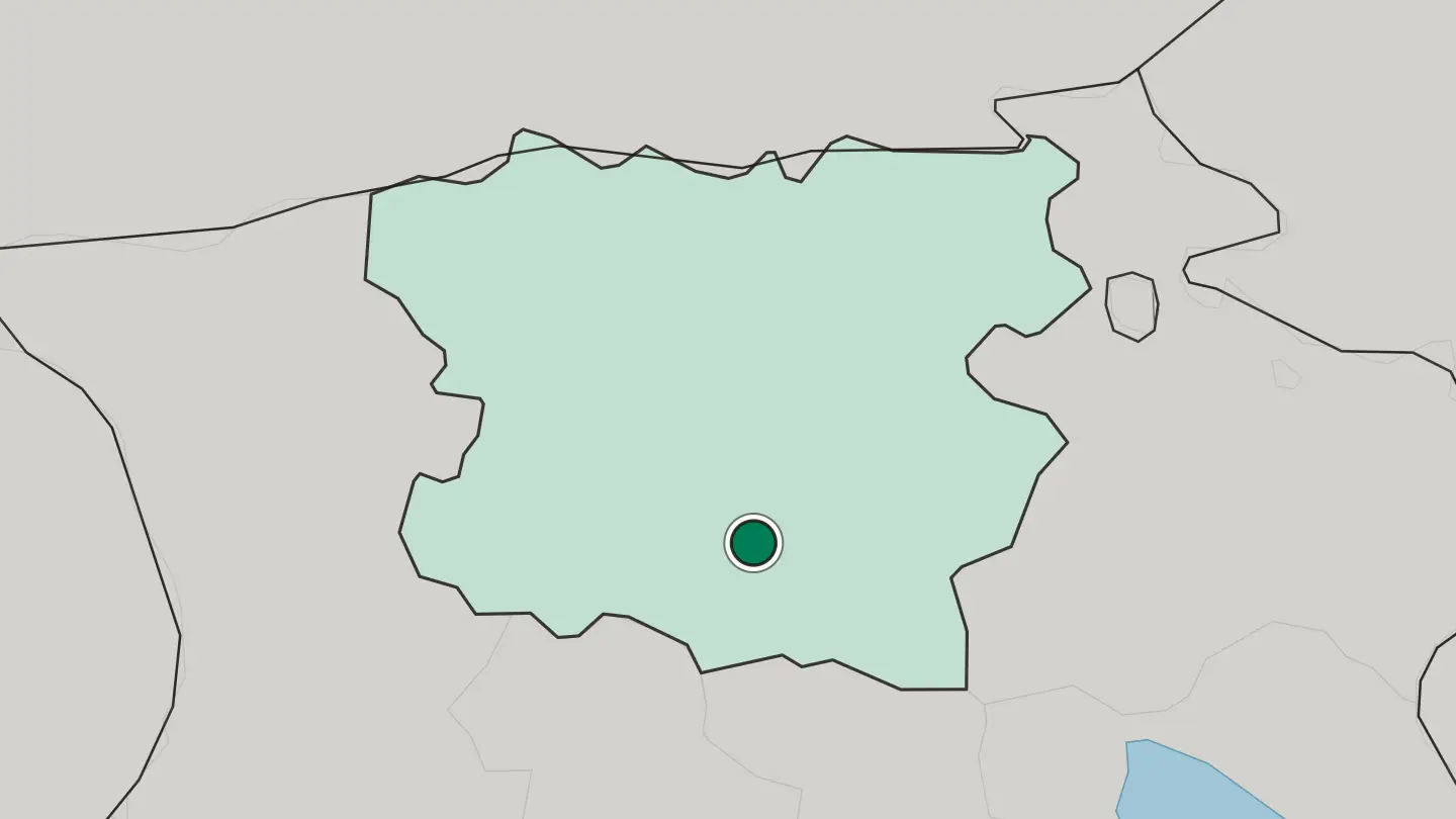 Map of Vanadzor in Armenia