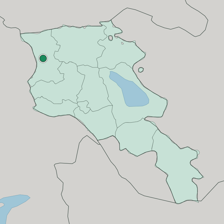 Map showing Gyumri — In Armenia