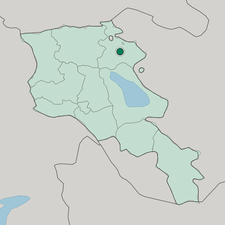 Map showing Ijevan — In Armenia