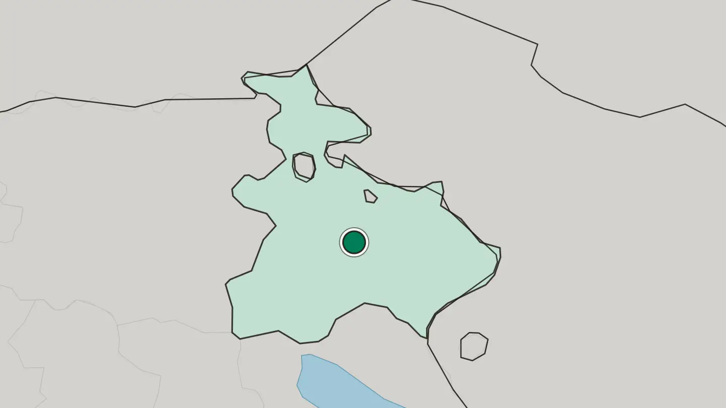 Map of Ijevan in Armenia