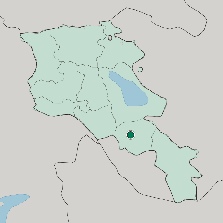 Map showing Yeghegnadzor — In Armenia