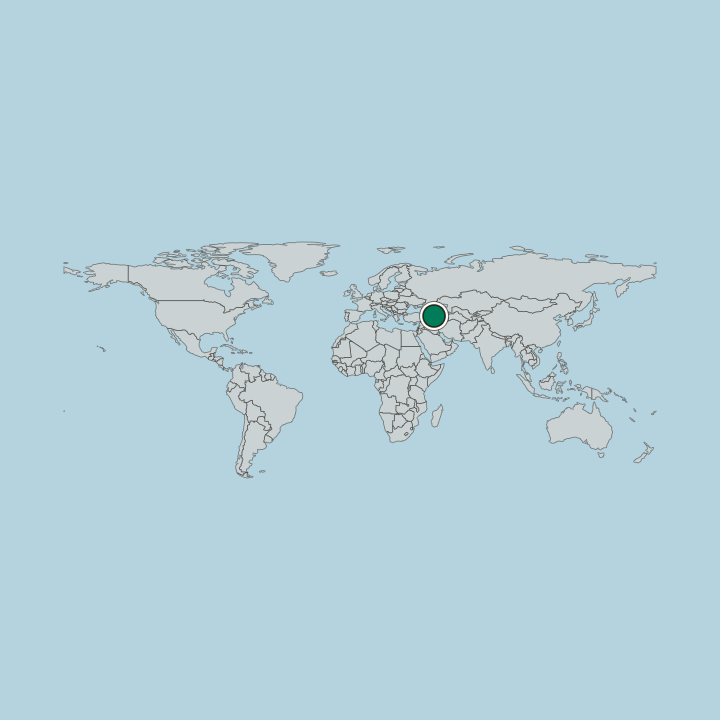 Map showing Armenia — Worldwide