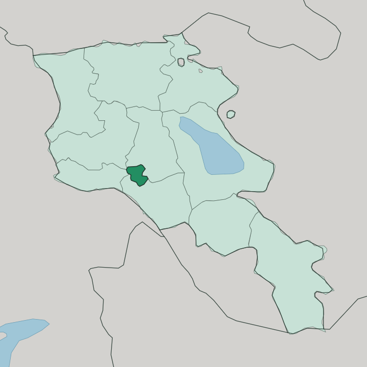 Map showing Yerevan — In Armenia