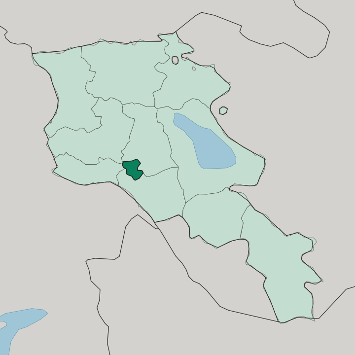 Map showing Yerevan — In Armenia