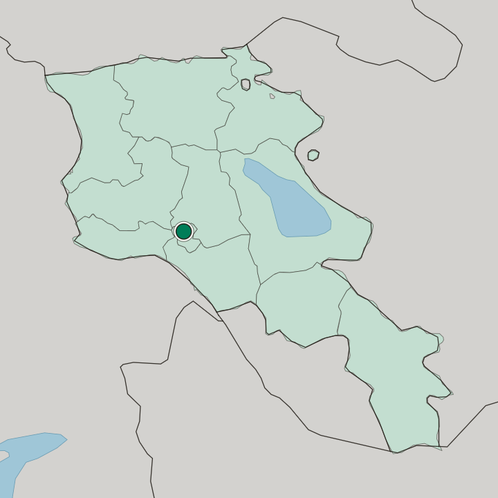 Map showing Kentron — In Armenia