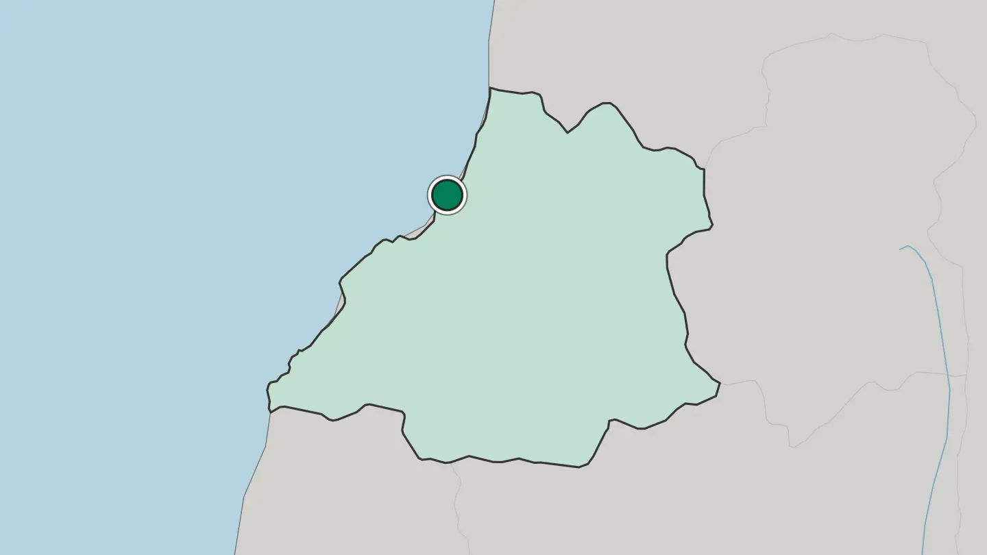 Map of Lobito in Angola