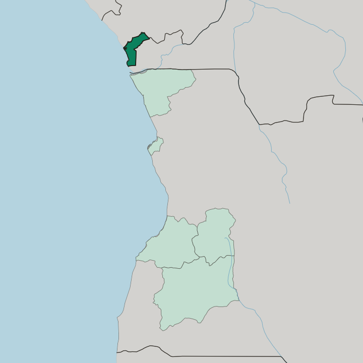 Map showing Cabinda — In Angola