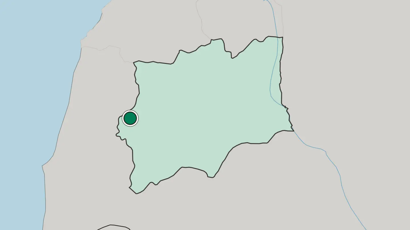 Map of Lubango in Angola