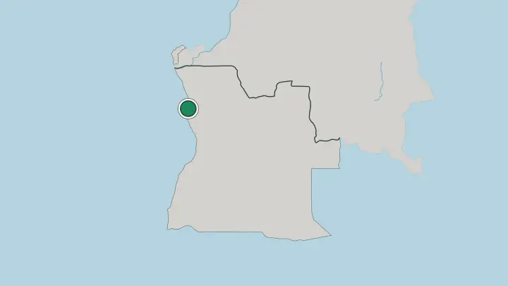 Map of Luanda in Angola