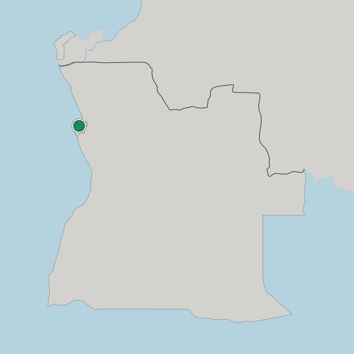 Map showing Luanda — In Angola