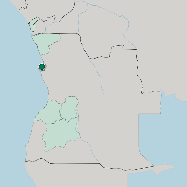 Map showing Luanda — In Angola