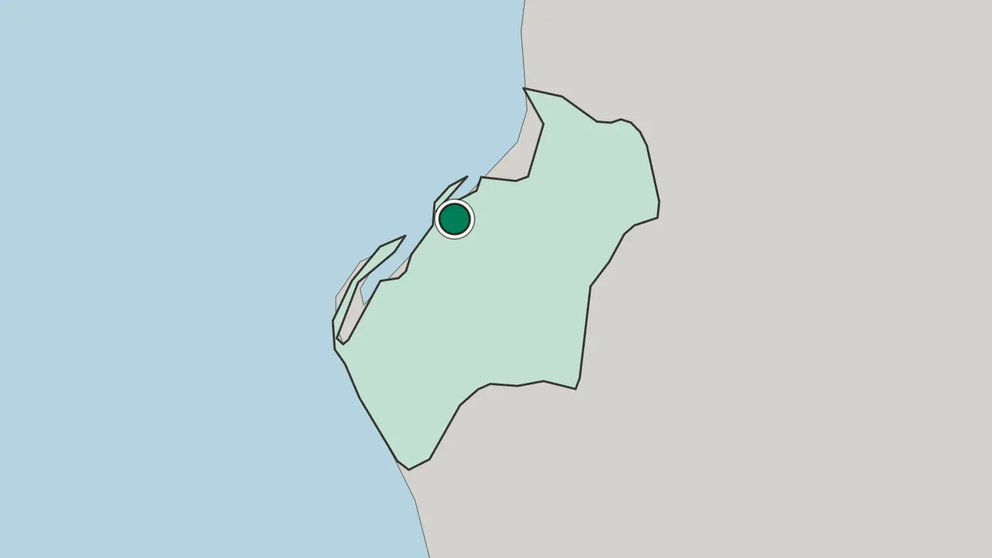 Map of Luanda in Angola