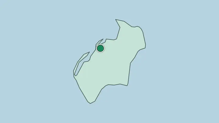 Map of Luanda in Angola