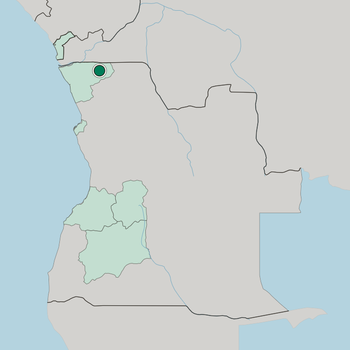 Map showing Mbanza Kongo — In Angola