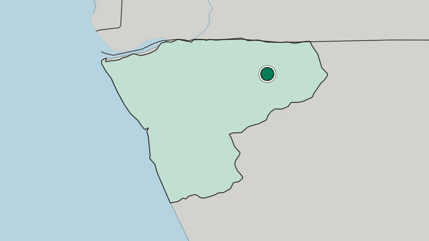 Map of Mbanza Kongo in Angola