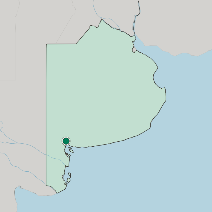 Map showing Bahía Blanca — In Buenos Aires