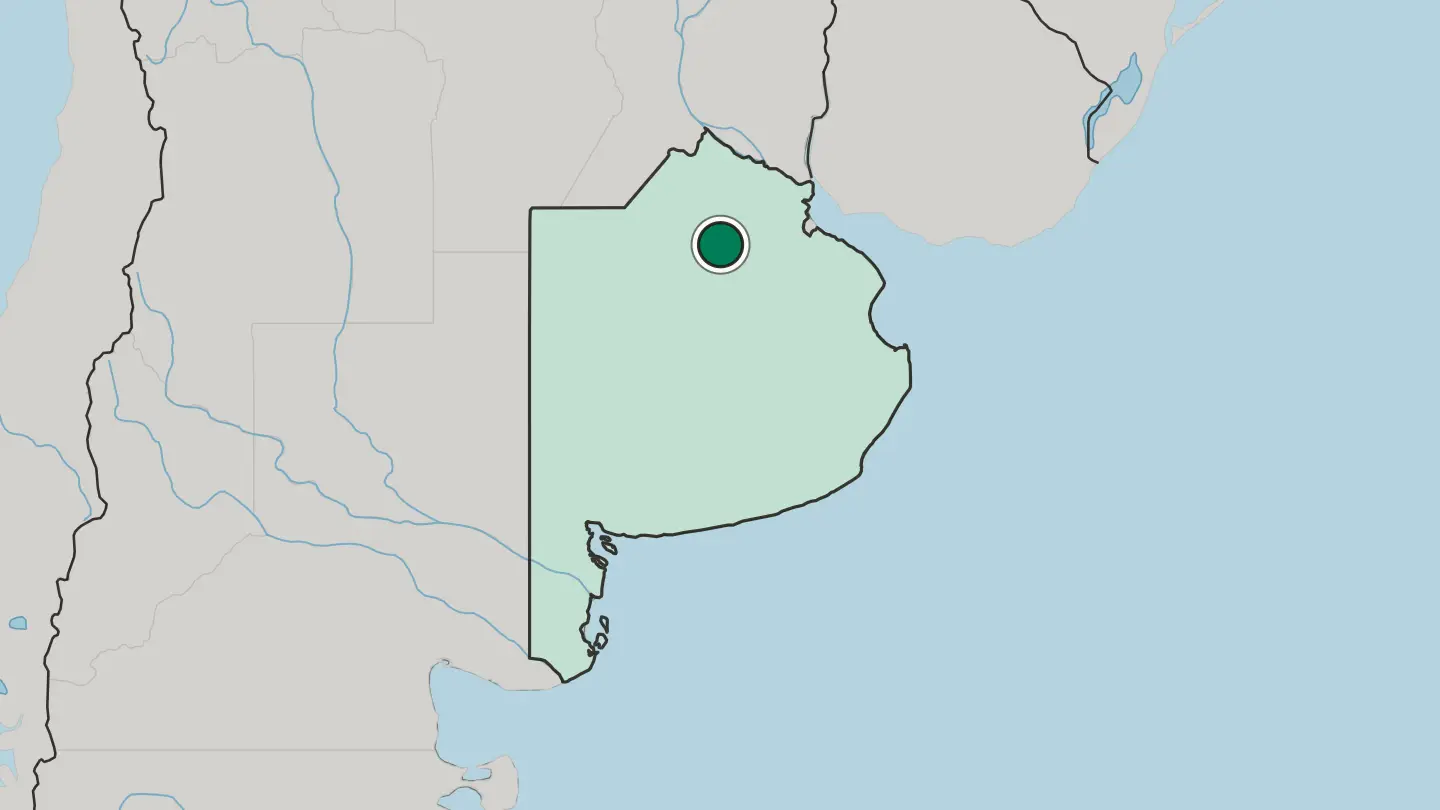 Map of Chivilcoy in Argentina