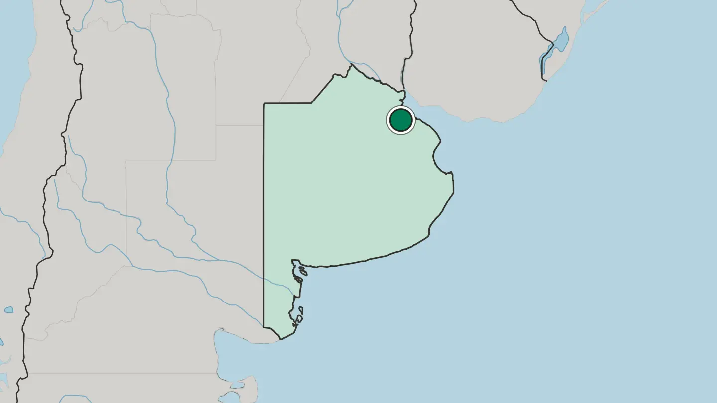 Map of Ezeiza in Argentina