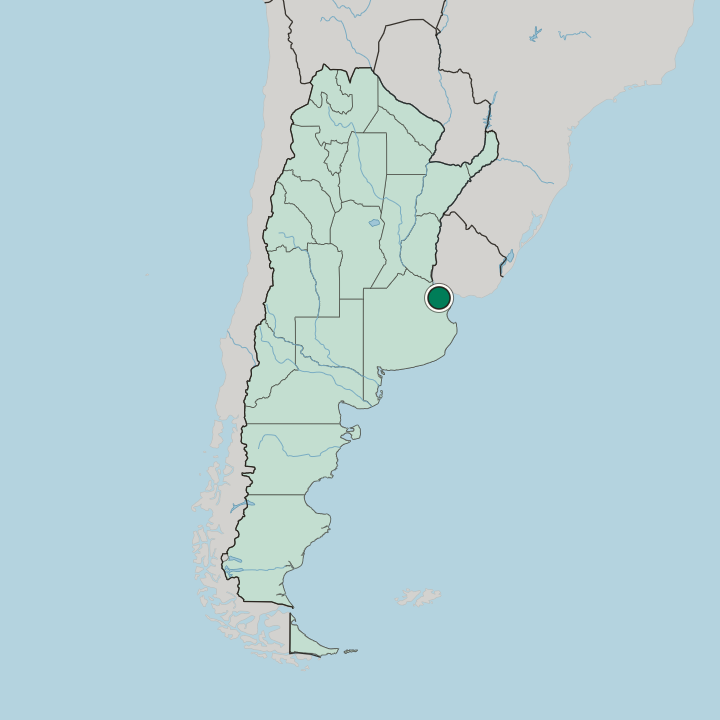 Map showing La Plata — In Argentina