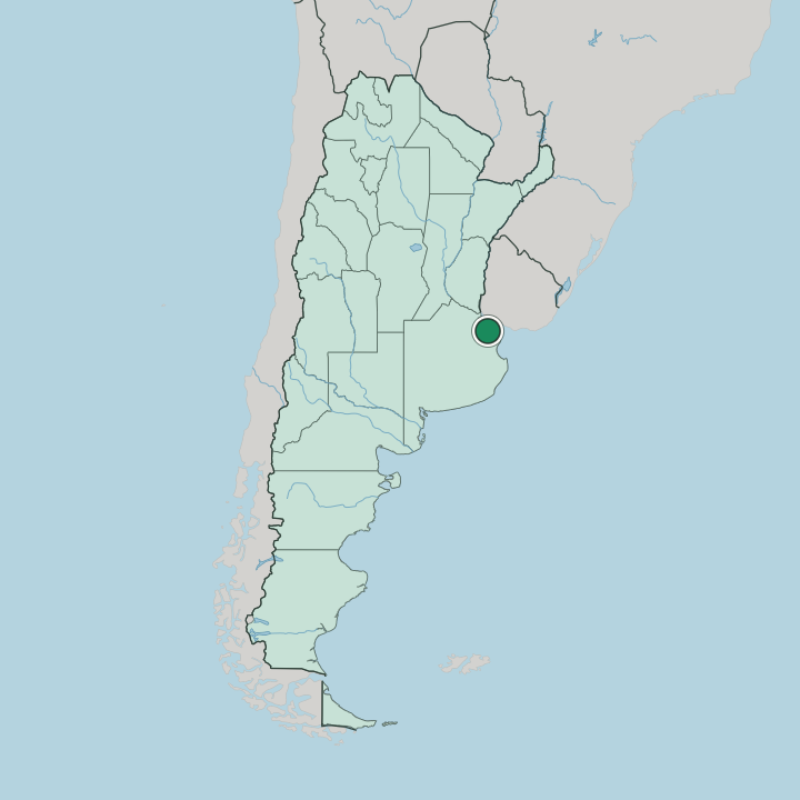 Map showing La Plata — In Argentina