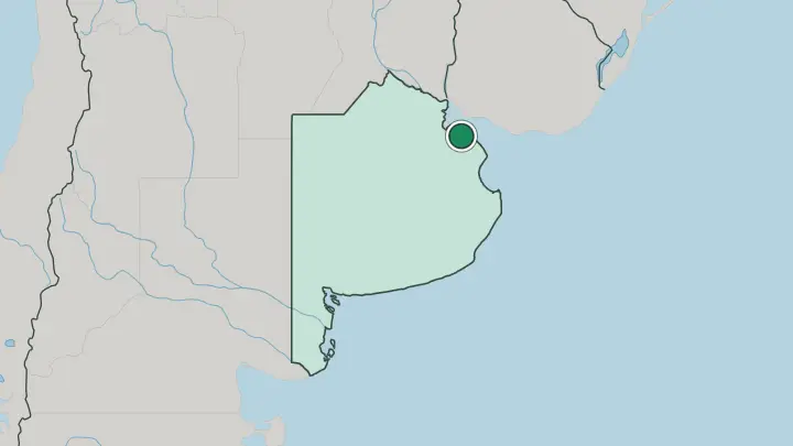 Map of La Plata in Argentina