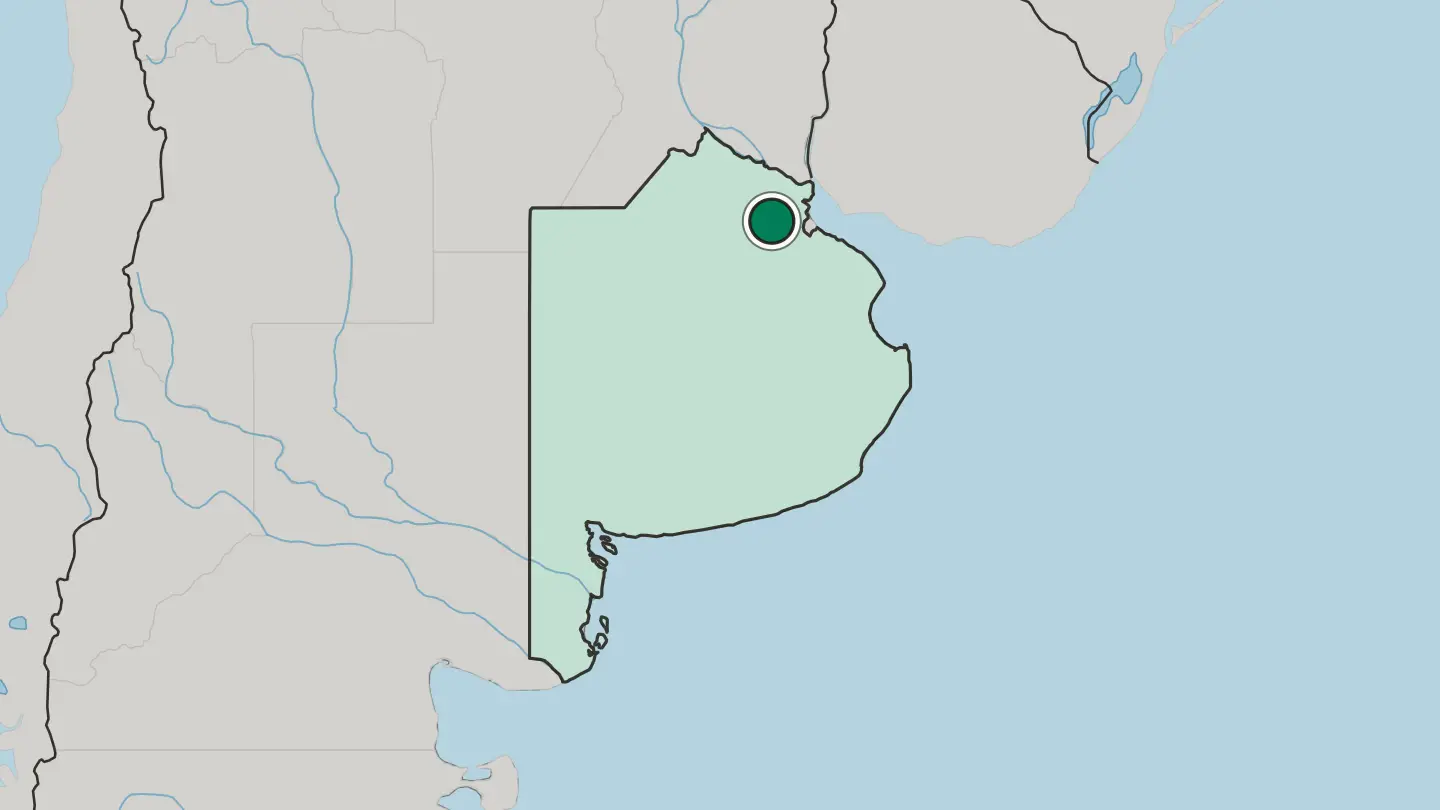 Map of Luján in Argentina