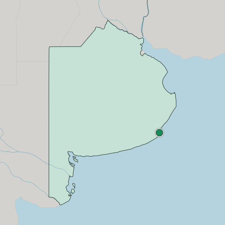Map showing Mar del Plata — In Buenos Aires