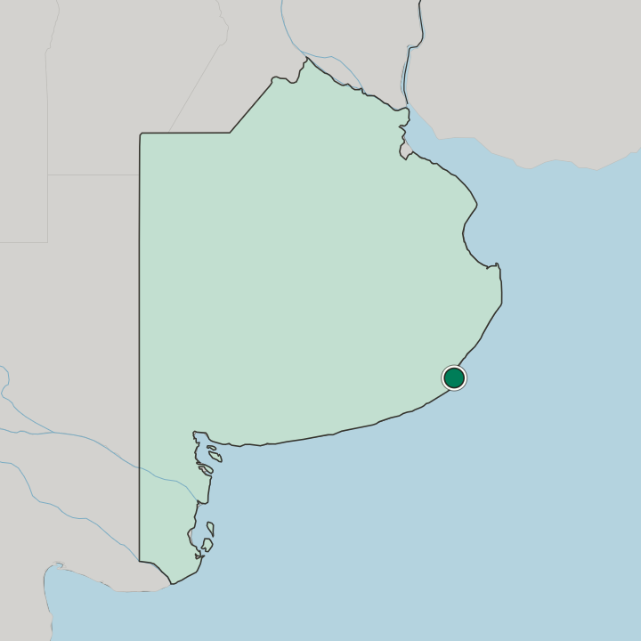 Map showing Mar del Plata — In Buenos Aires