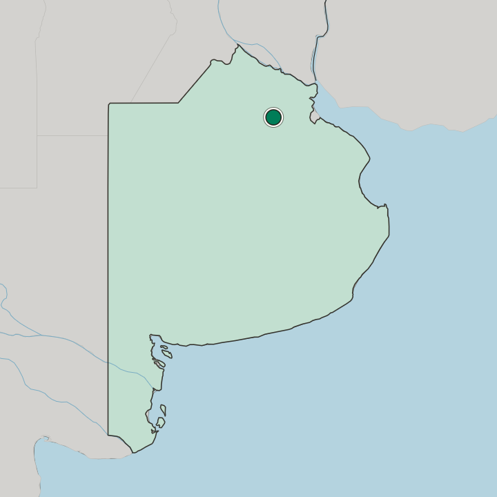 Map showing Mercedes — In Buenos Aires