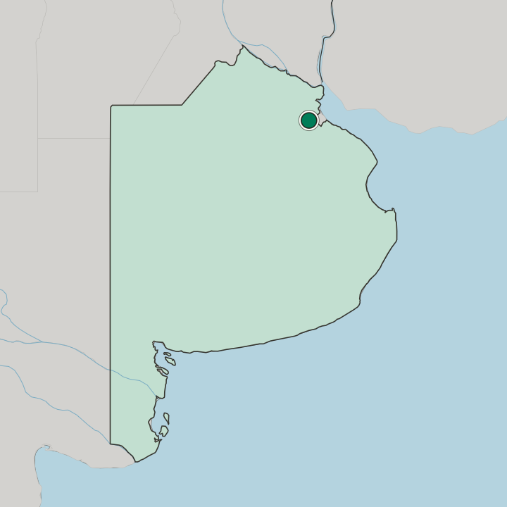 Map showing Merlo — In Buenos Aires