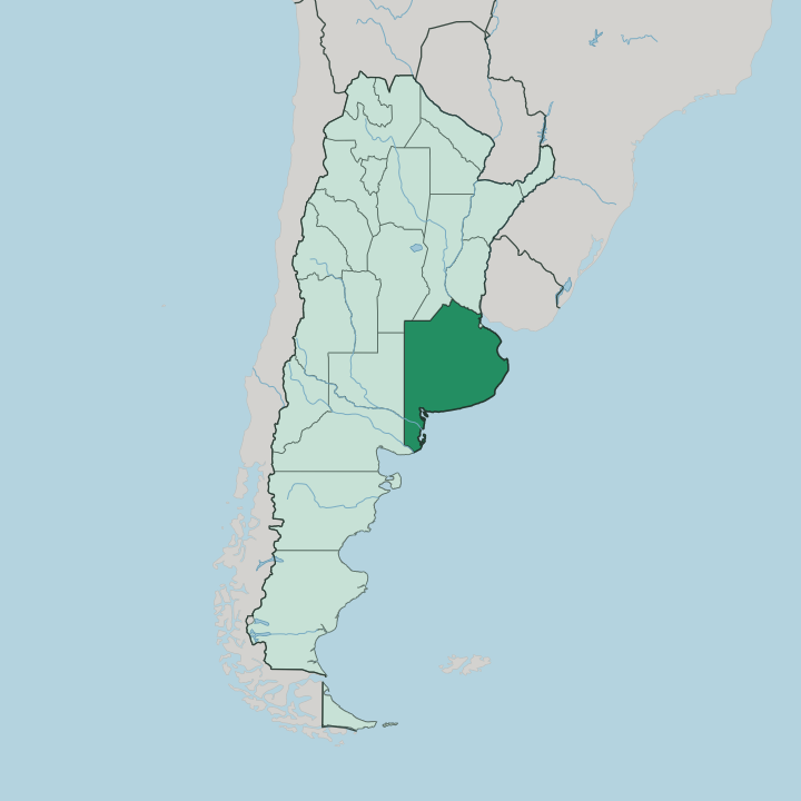 Map showing Buenos Aires — In Argentina