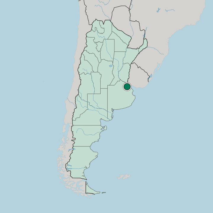Map showing Morón — In Argentina