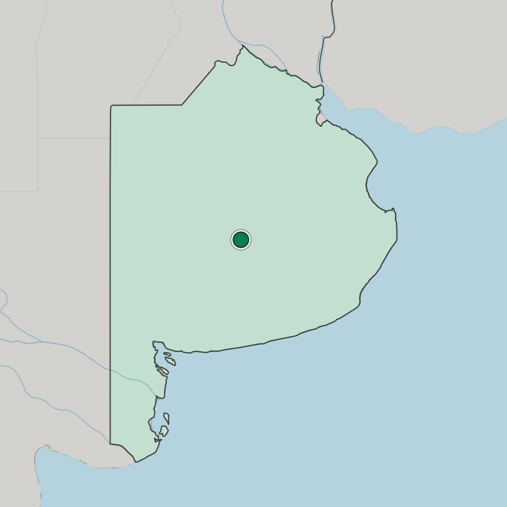 Map showing Olavarría — In Buenos Aires