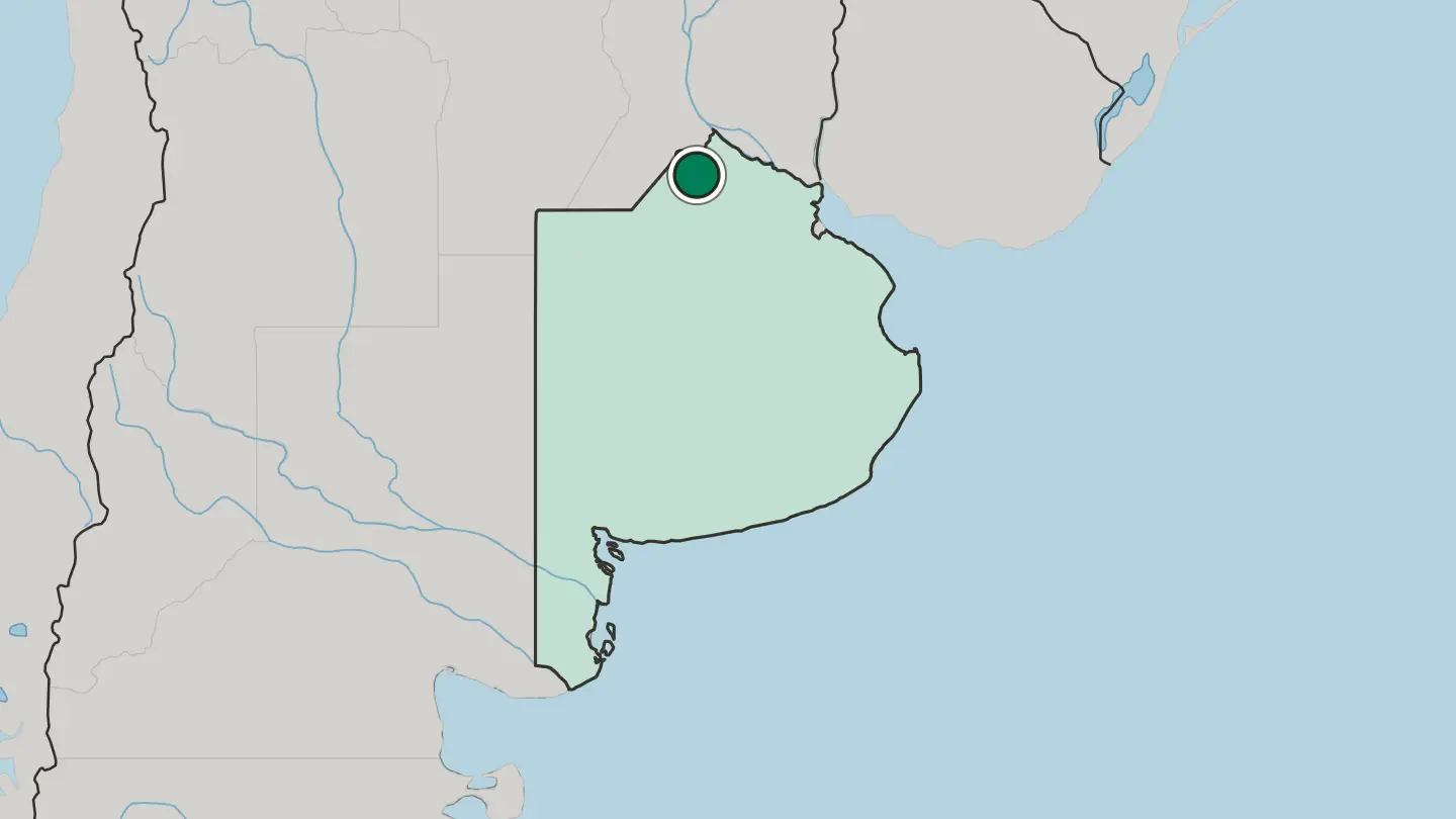 Map of Pergamino in Argentina