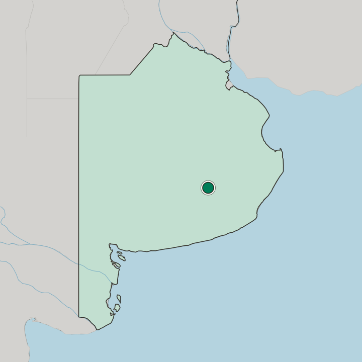 Map showing Tandil — In Buenos Aires