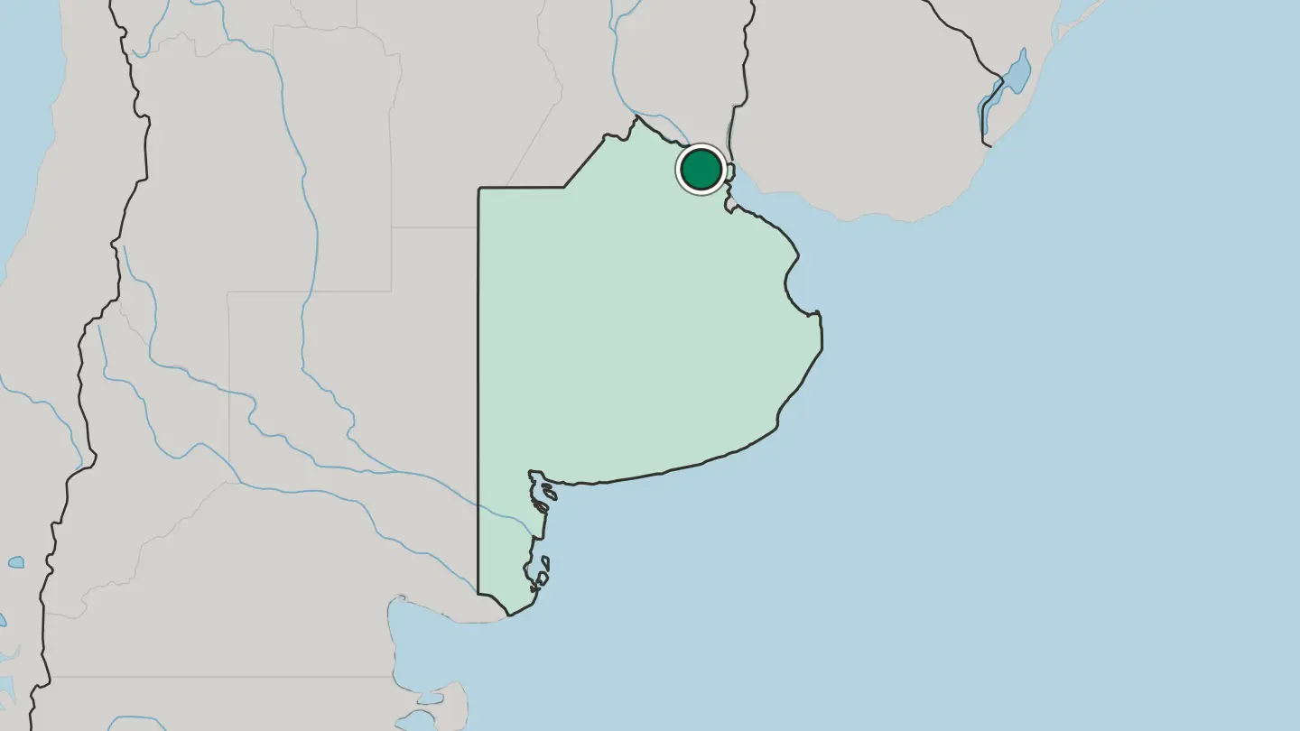 Map of Zárate in Argentina