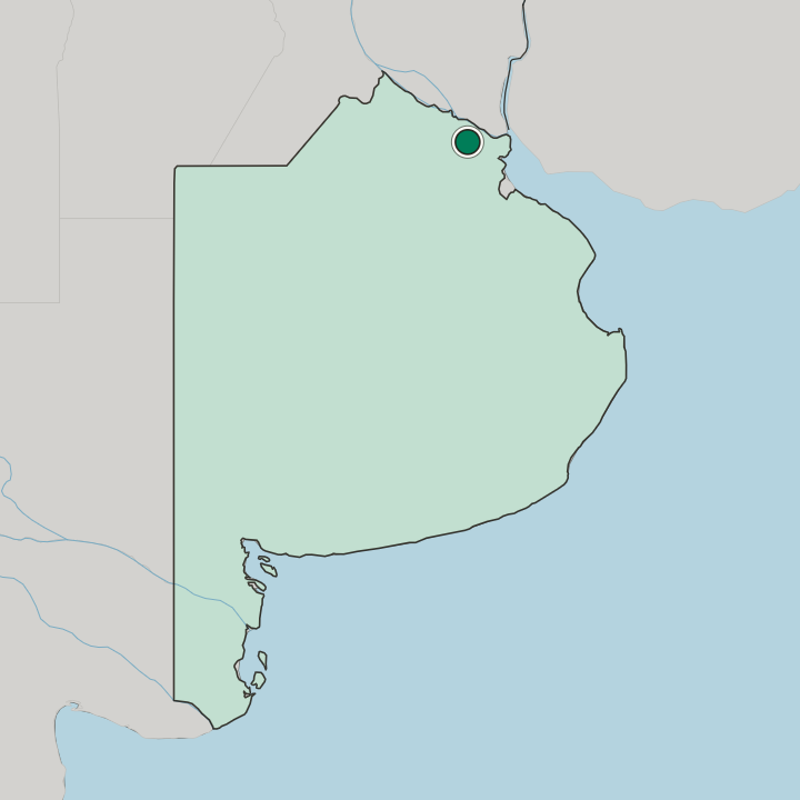 Map showing Zárate — In Buenos Aires