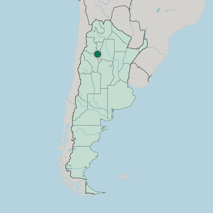 Map showing Catamarca — In Argentina