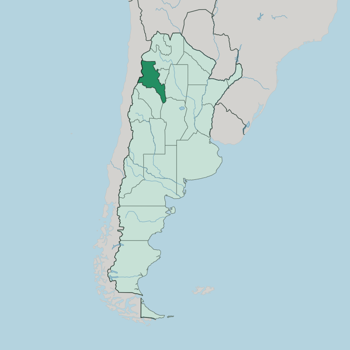 Map showing Catamarca Province — In Argentina