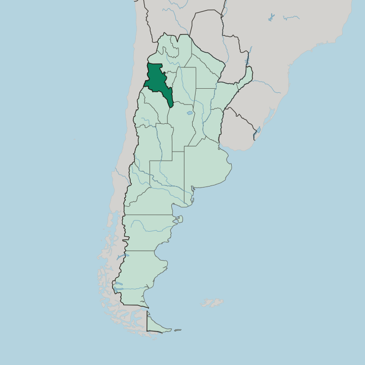 Map showing Catamarca Province — In Argentina