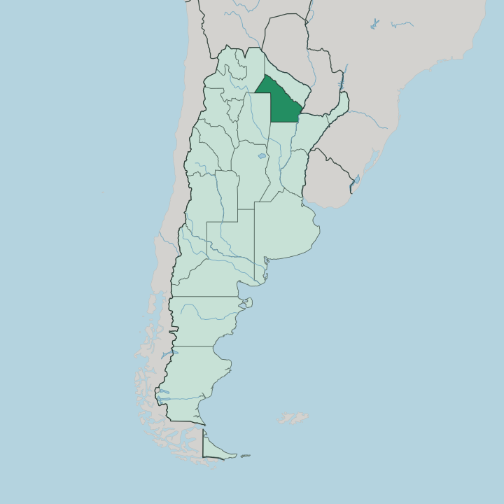 Map showing Chaco Province — In Argentina