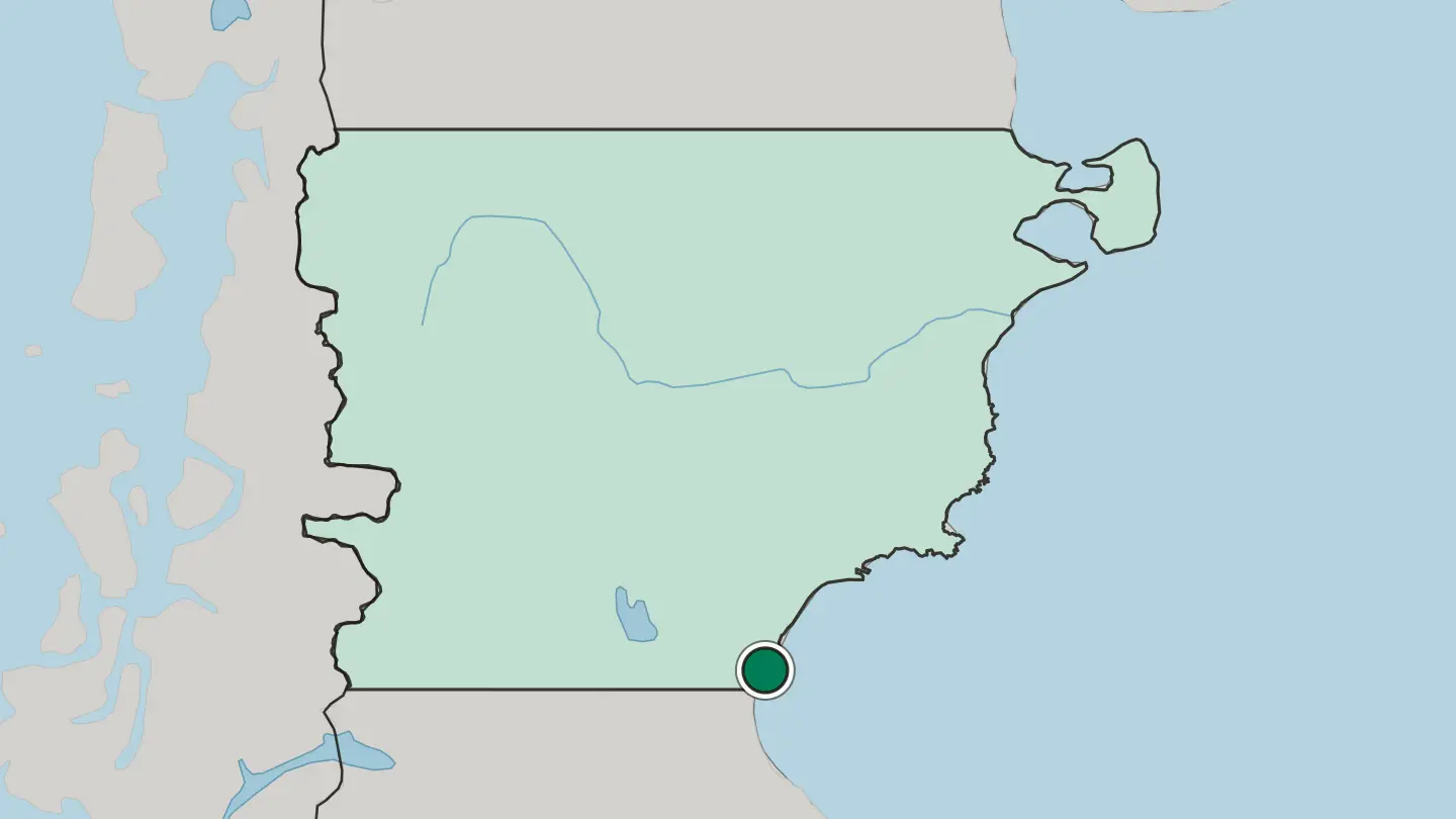 Map of Comodoro Rivadavia in Argentina