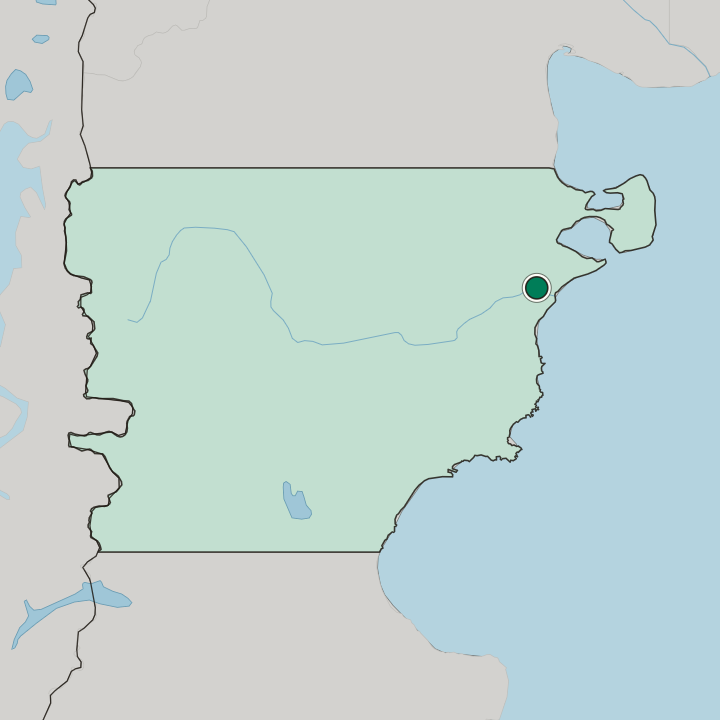 Map showing Trelew — In Chubut Province