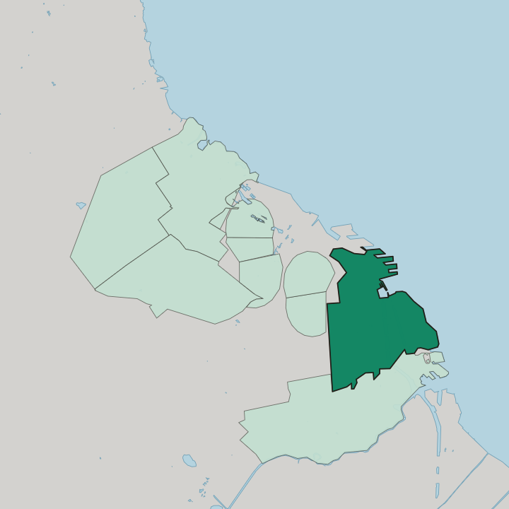 Map showing Comuna 1 — In Buenos Aires