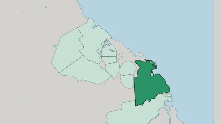 Map of Comuna 1 in Buenos Aires