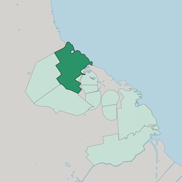 Map showing Comuna 13 — In Buenos Aires