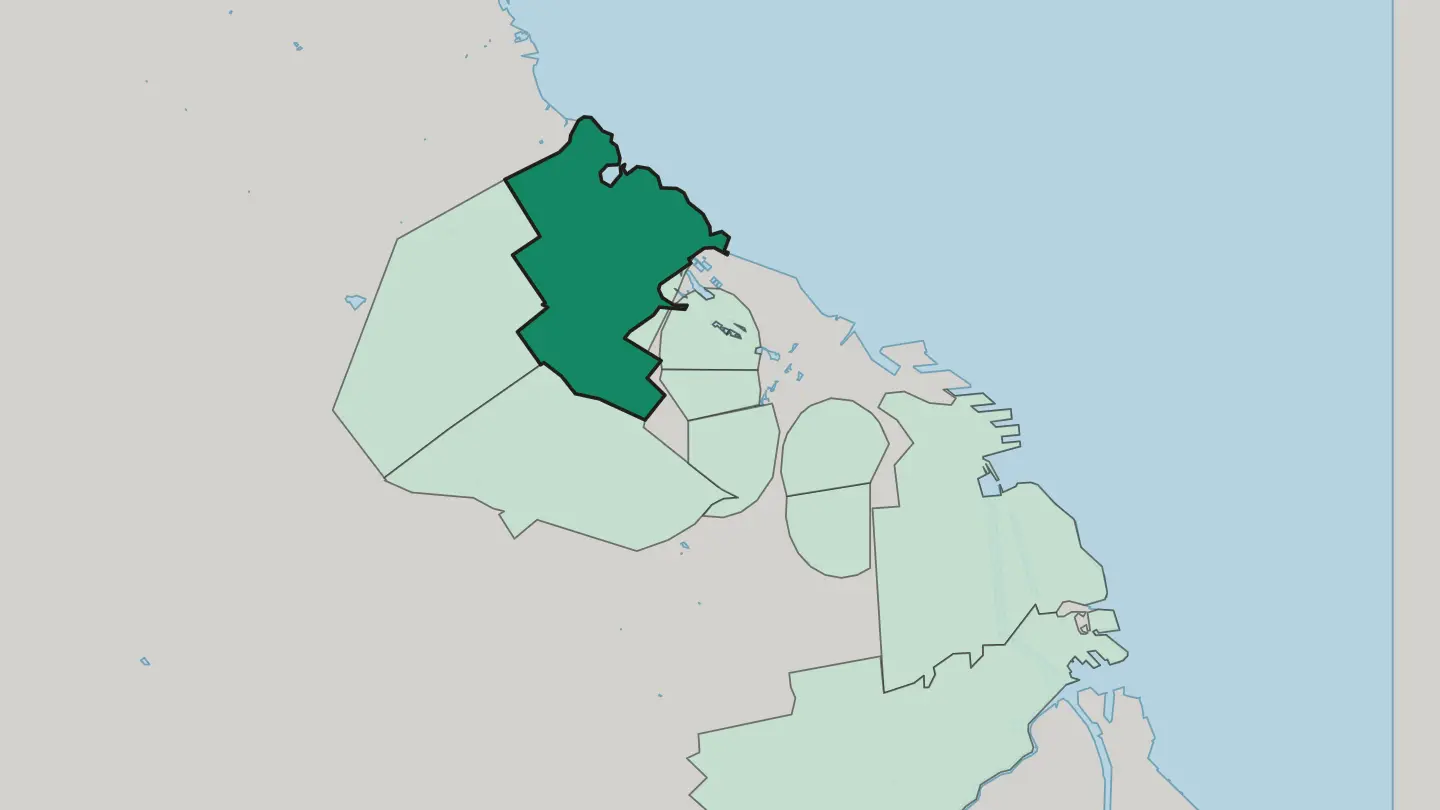 Map of Comuna 13 in Buenos Aires