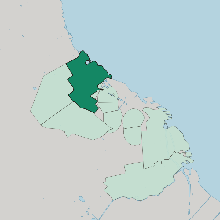 Map showing Comuna 13 — In Buenos Aires